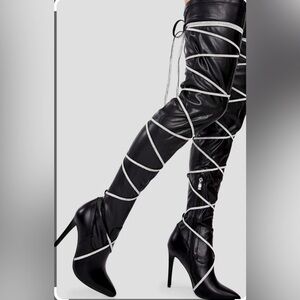 Azalea Wang thigh high boots